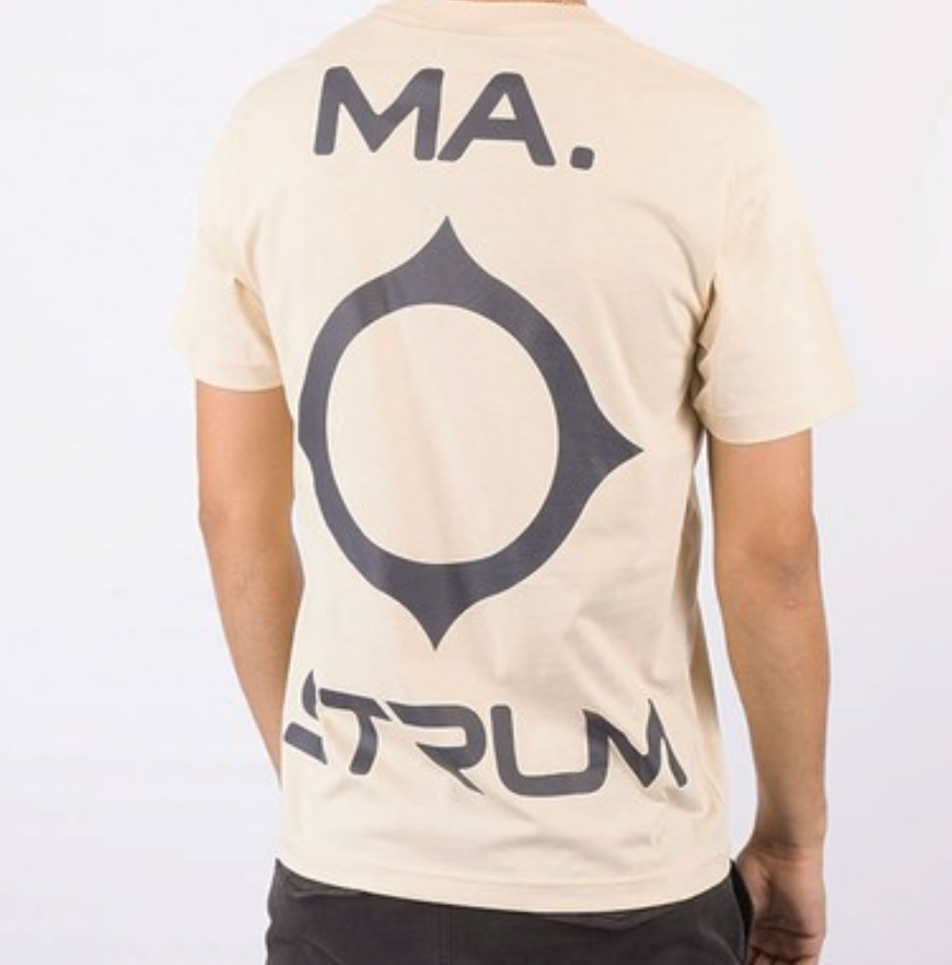 MA.Strum Oversized Back Print T-Shirt Ash