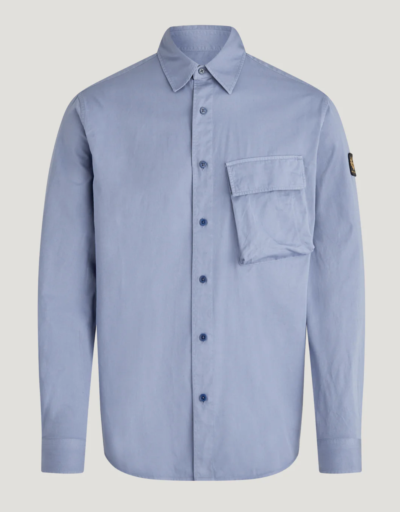 Belstaff "Scale" Long Sleeve Shirt Blue Flint