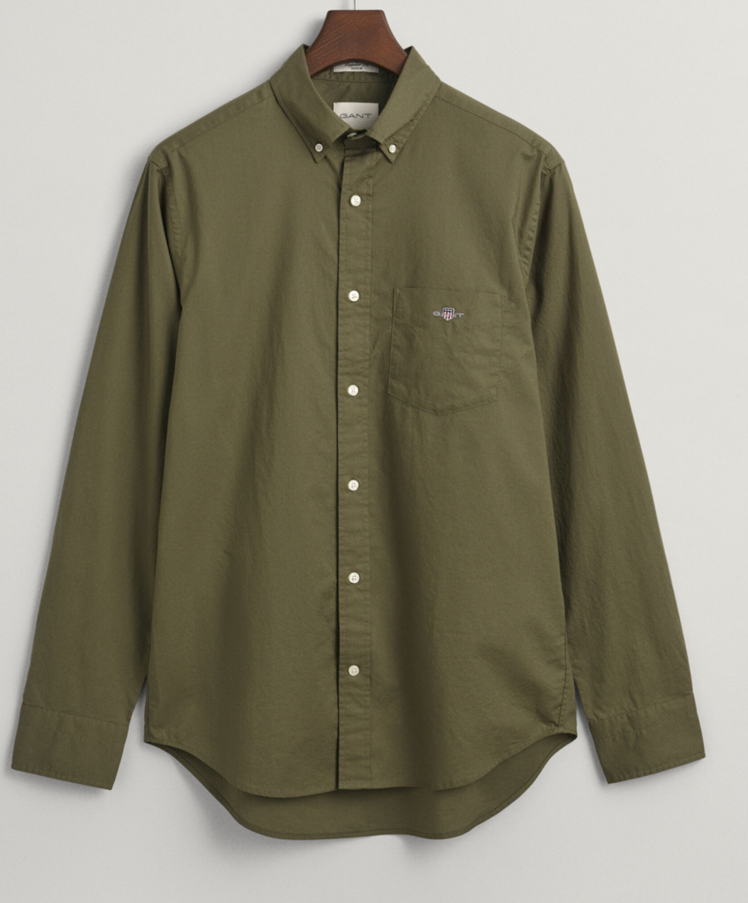 Gant Regular Cotton Poplin Shirt Juniper Green