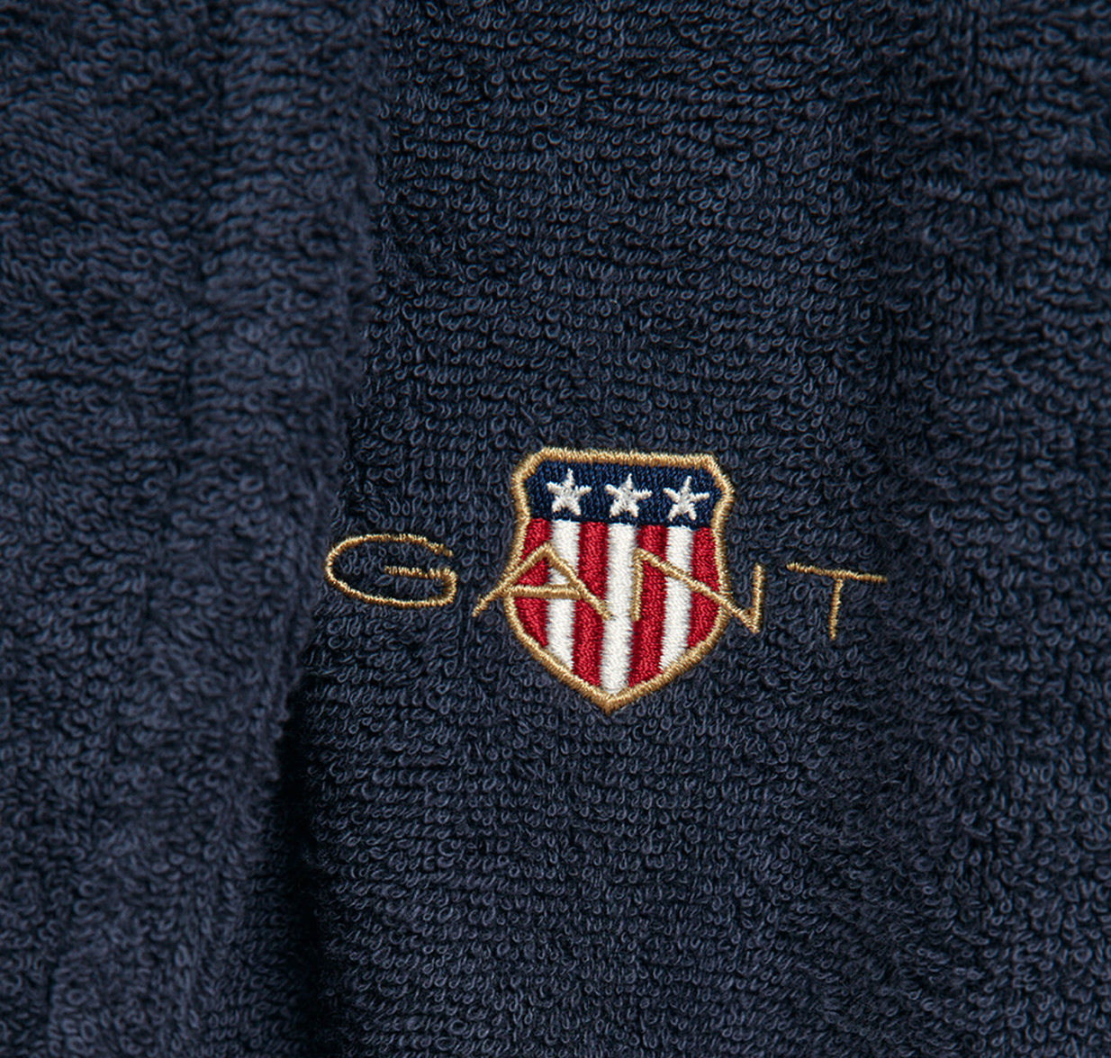 Gant Towelling Bath Robe Navy