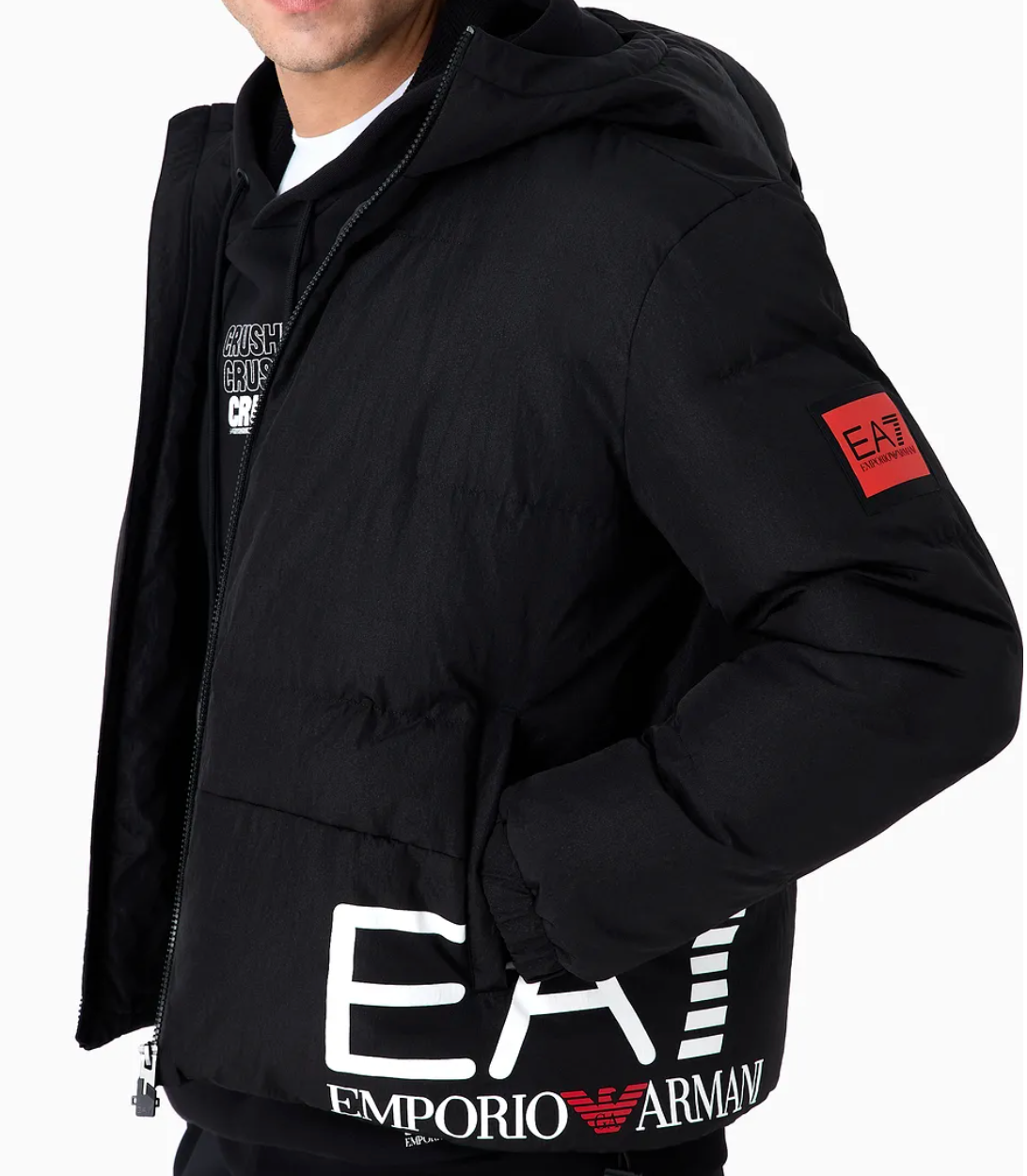 EA7 Puffa Coat Black