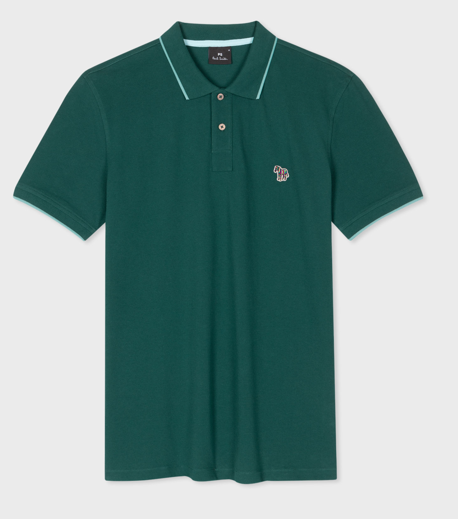 PS Paul Smith Tipped Polo Shirt Petrol Green