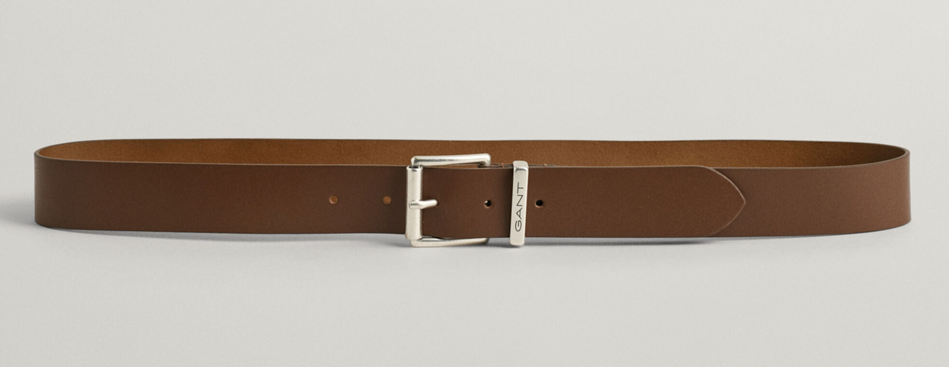 Gant Logo Leather Belt Weathered Brown
