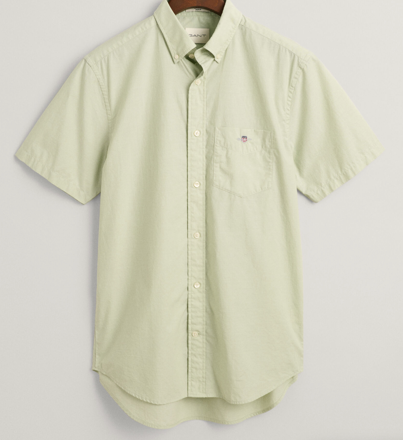 Gant Short Sleeve Poplin Shirt Light Green