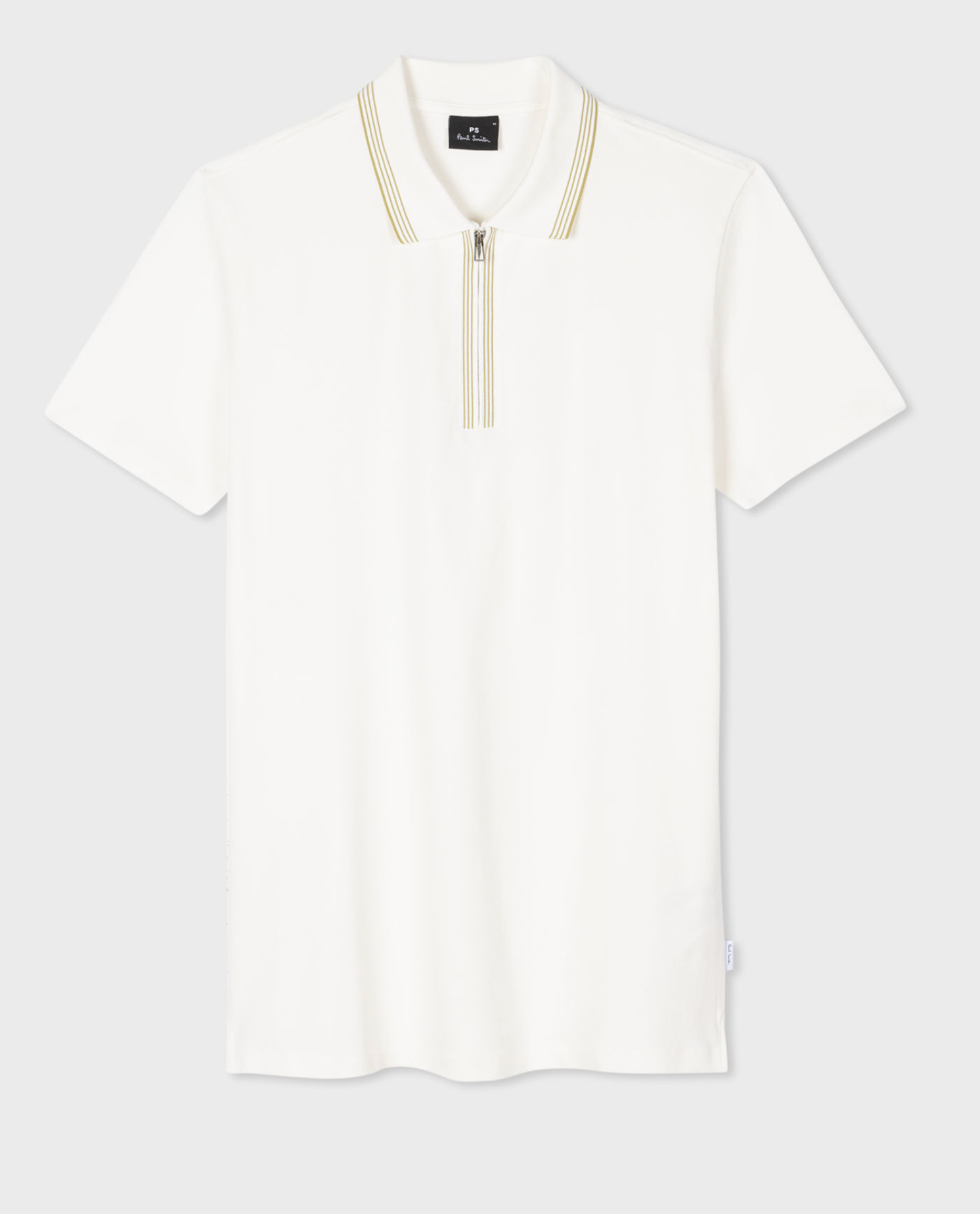 PS Paul Smith Zip Polo Shirt Off White