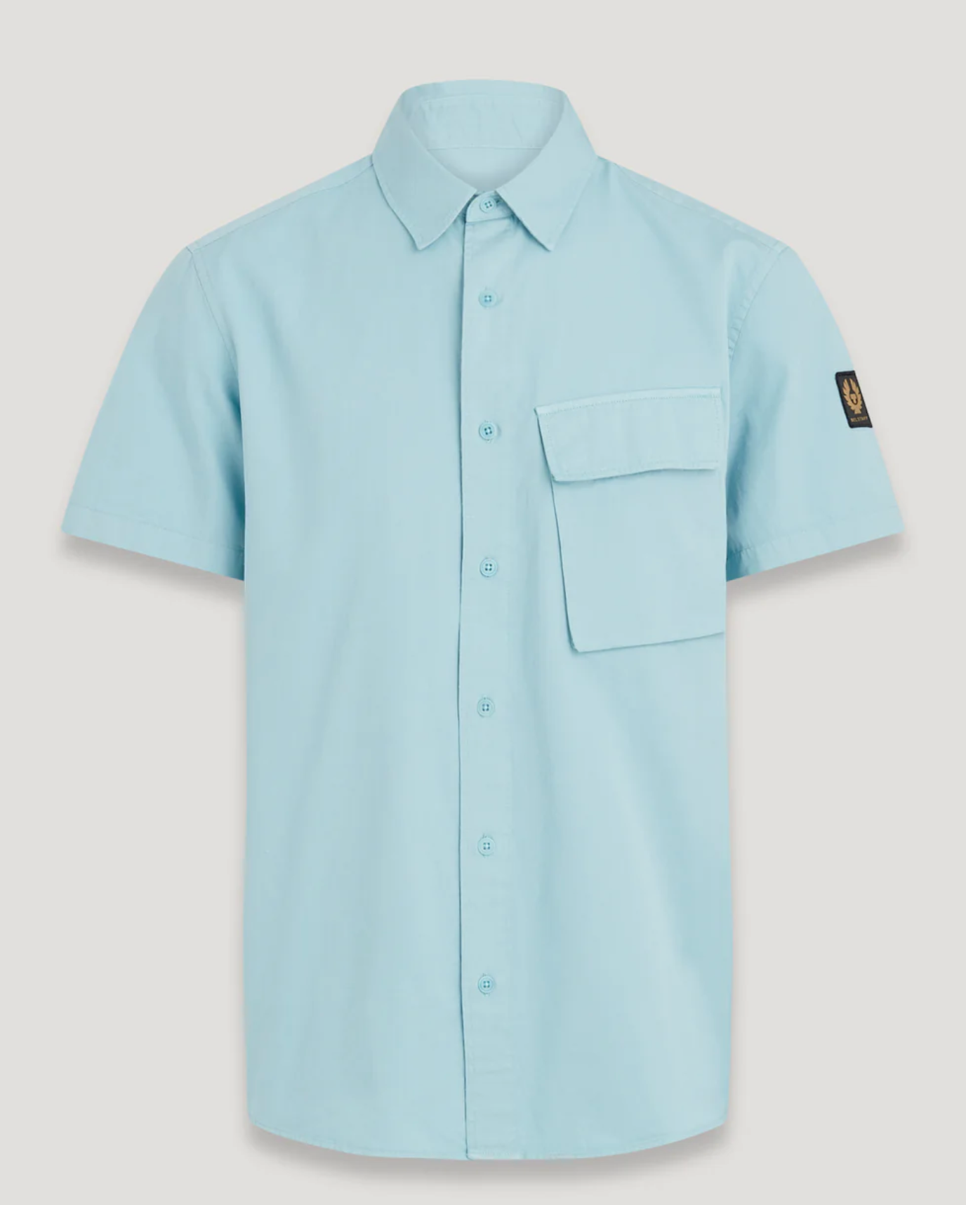 Belstaff "Scale" Short Sleeve Shirt Skyline Blue