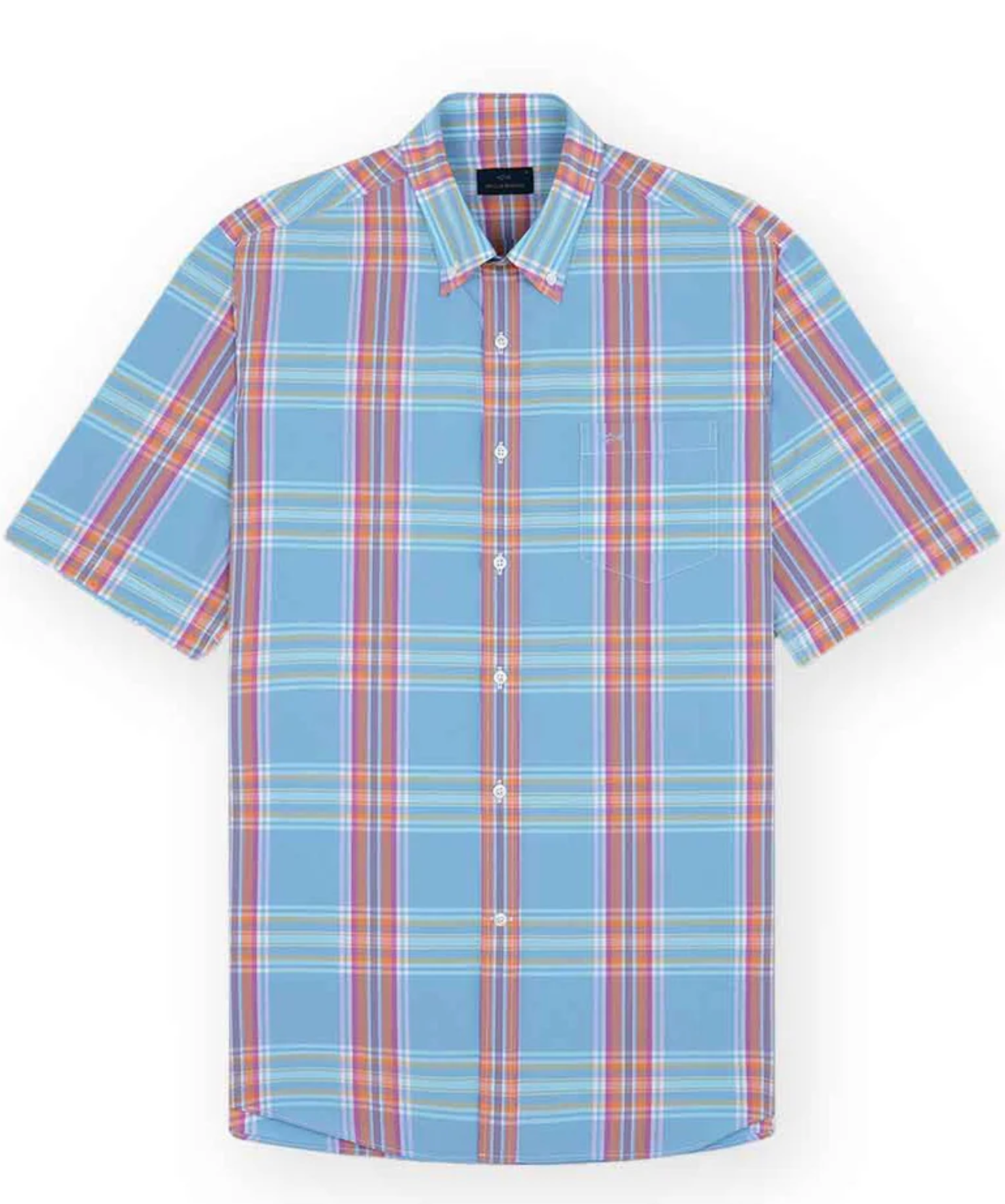 Paul&Shark "Soft Touch" Short Sleeve Shirt Light Blue Check