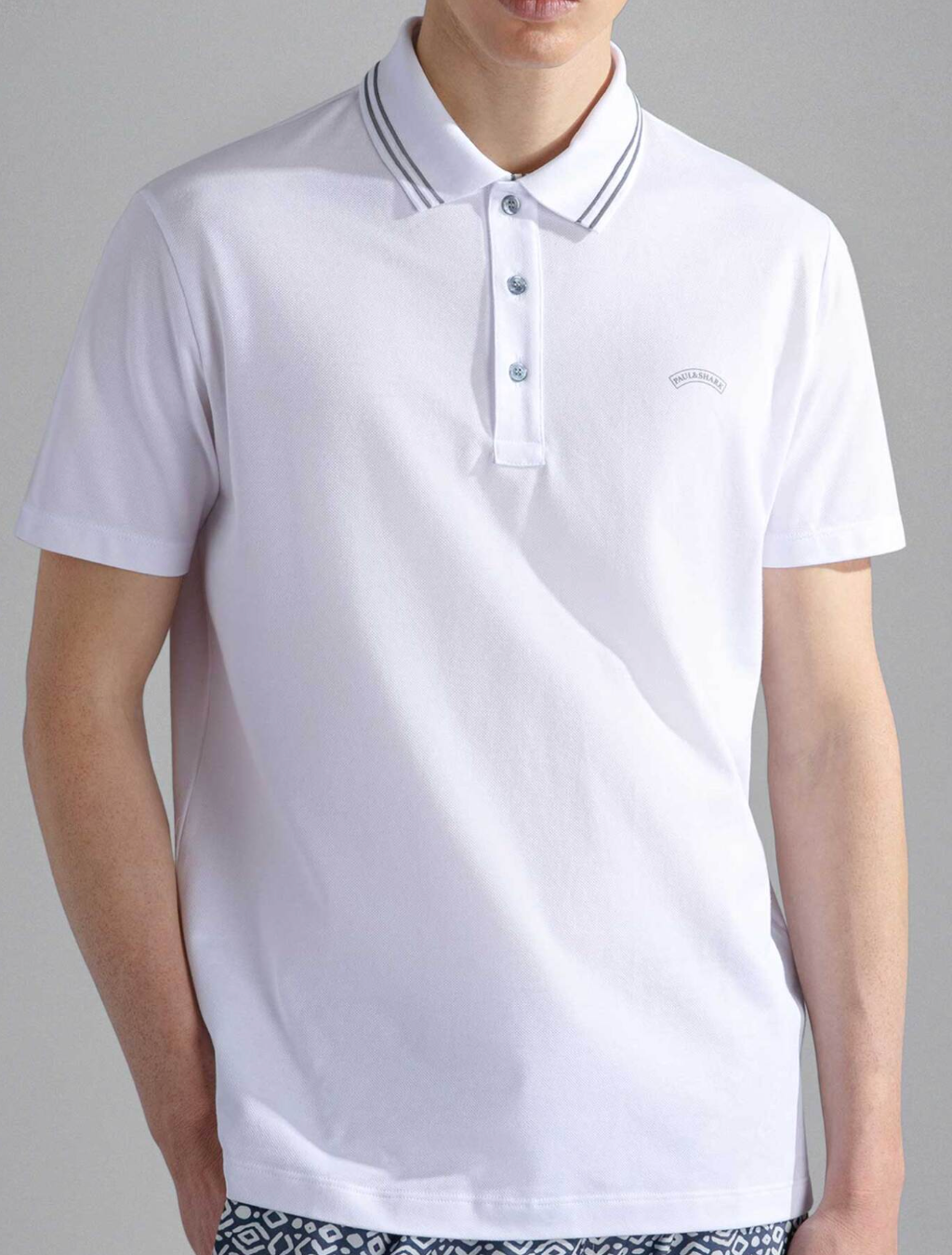 Paul&Shark Double Tipped Polo Shirt White