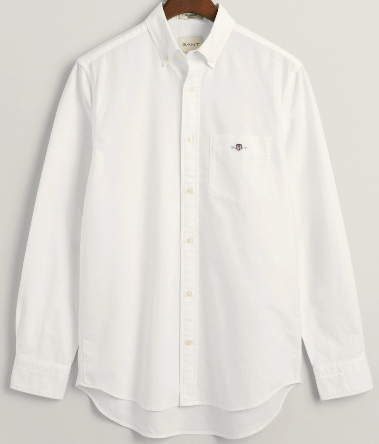 White Gant Regular Oxford Shirt