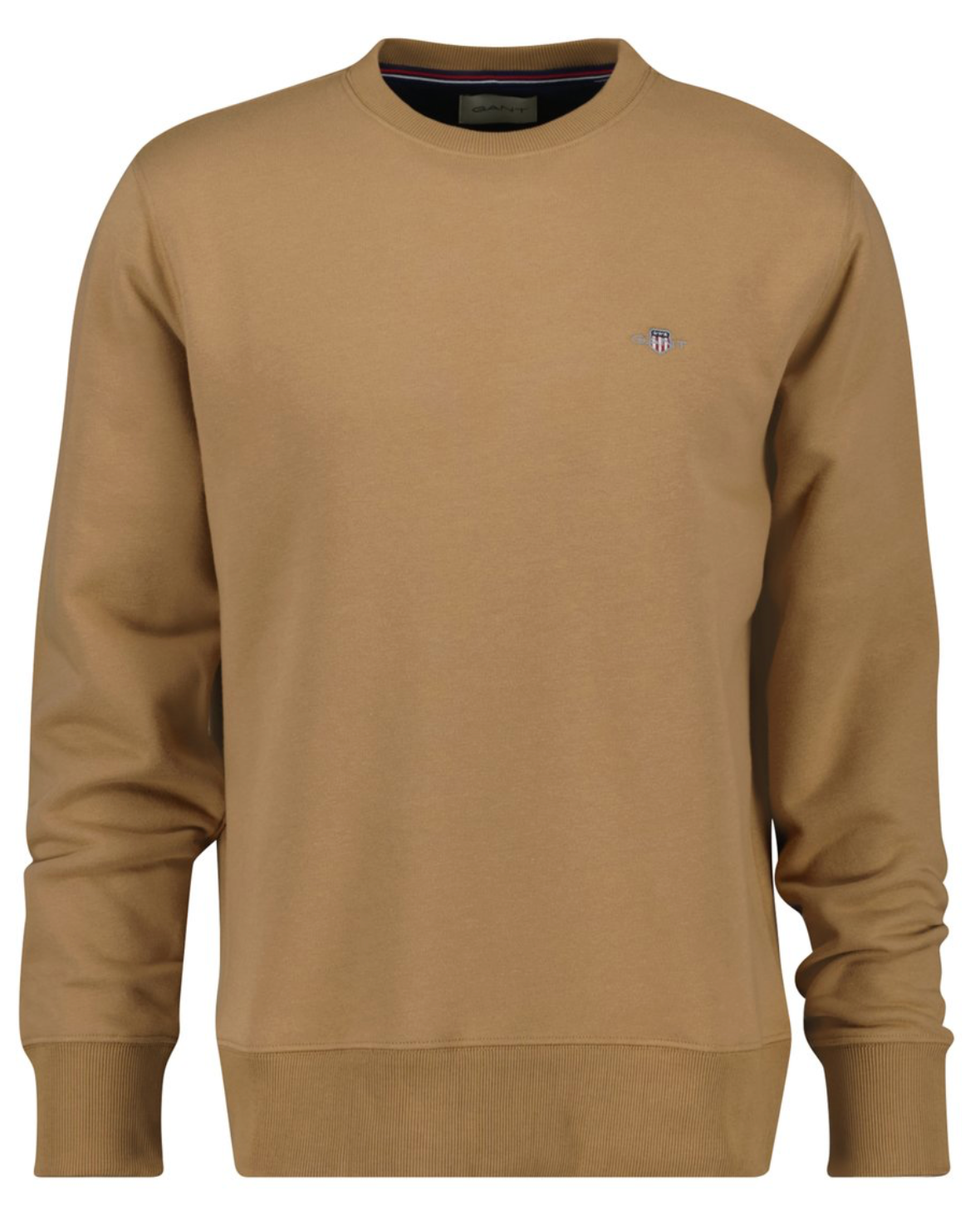 Warm Khaki Gant "Regular" Crew Neck Sweatshirt