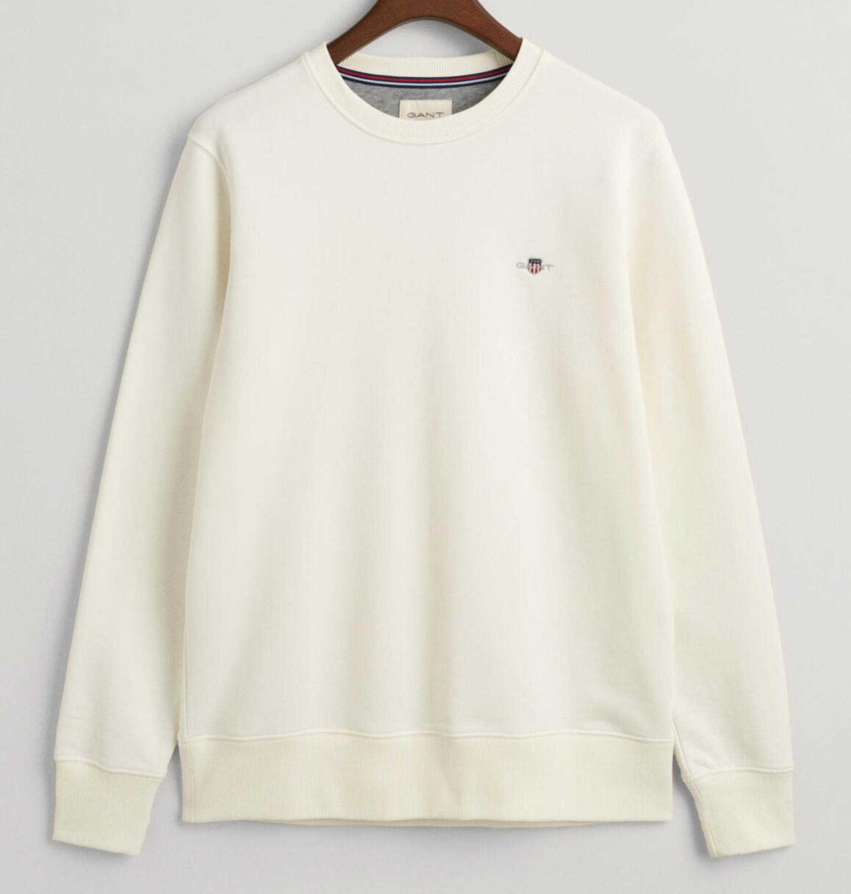 Eggshell Gant "Regular" Crew Neck Sweatshirt