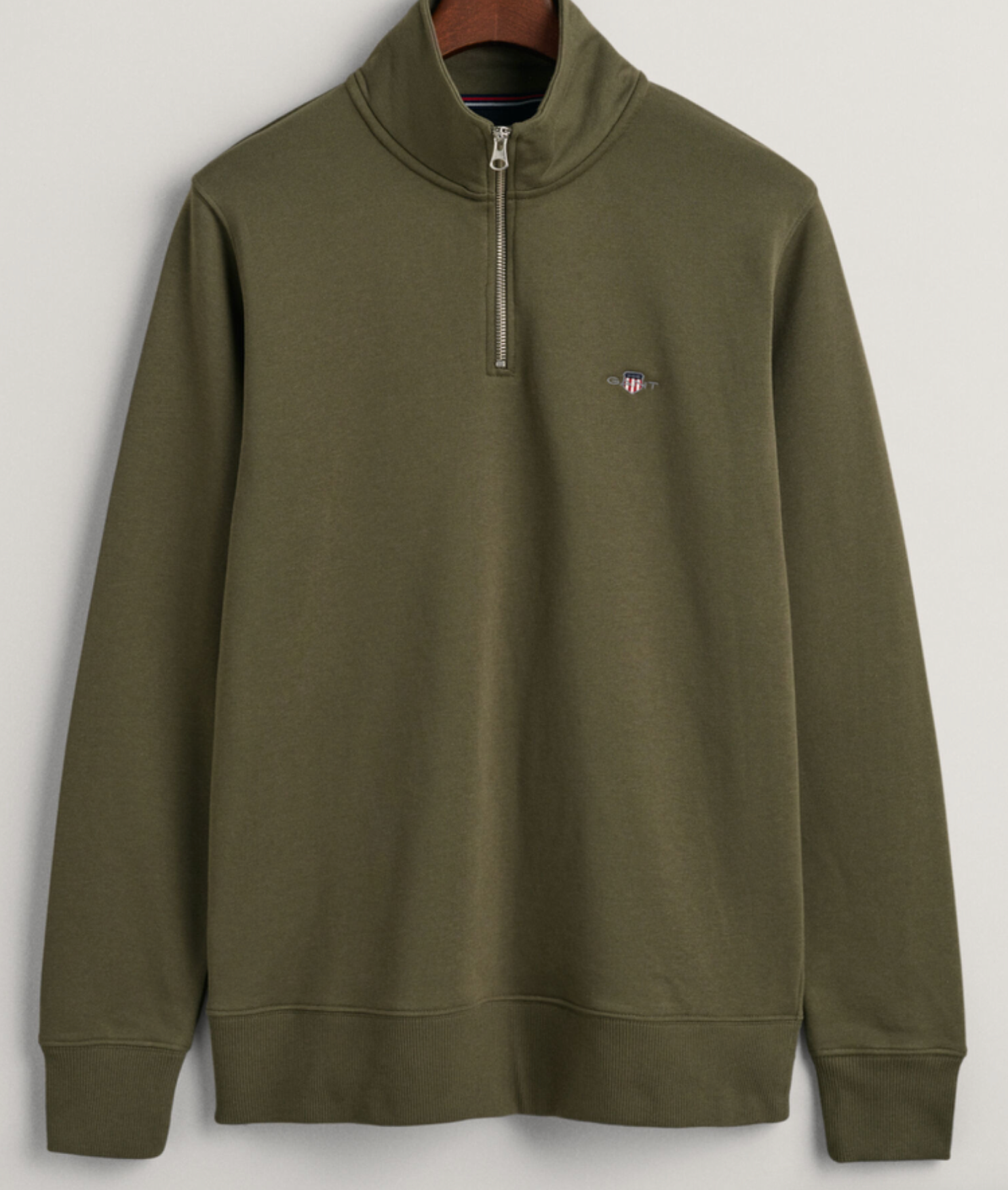 Juniper Green Gant Half Zip Sweatshirt