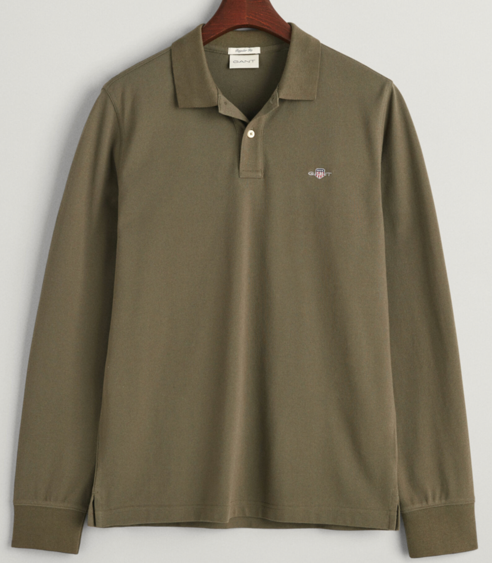 Juniper GreenGant Regular L/S Shield Polo