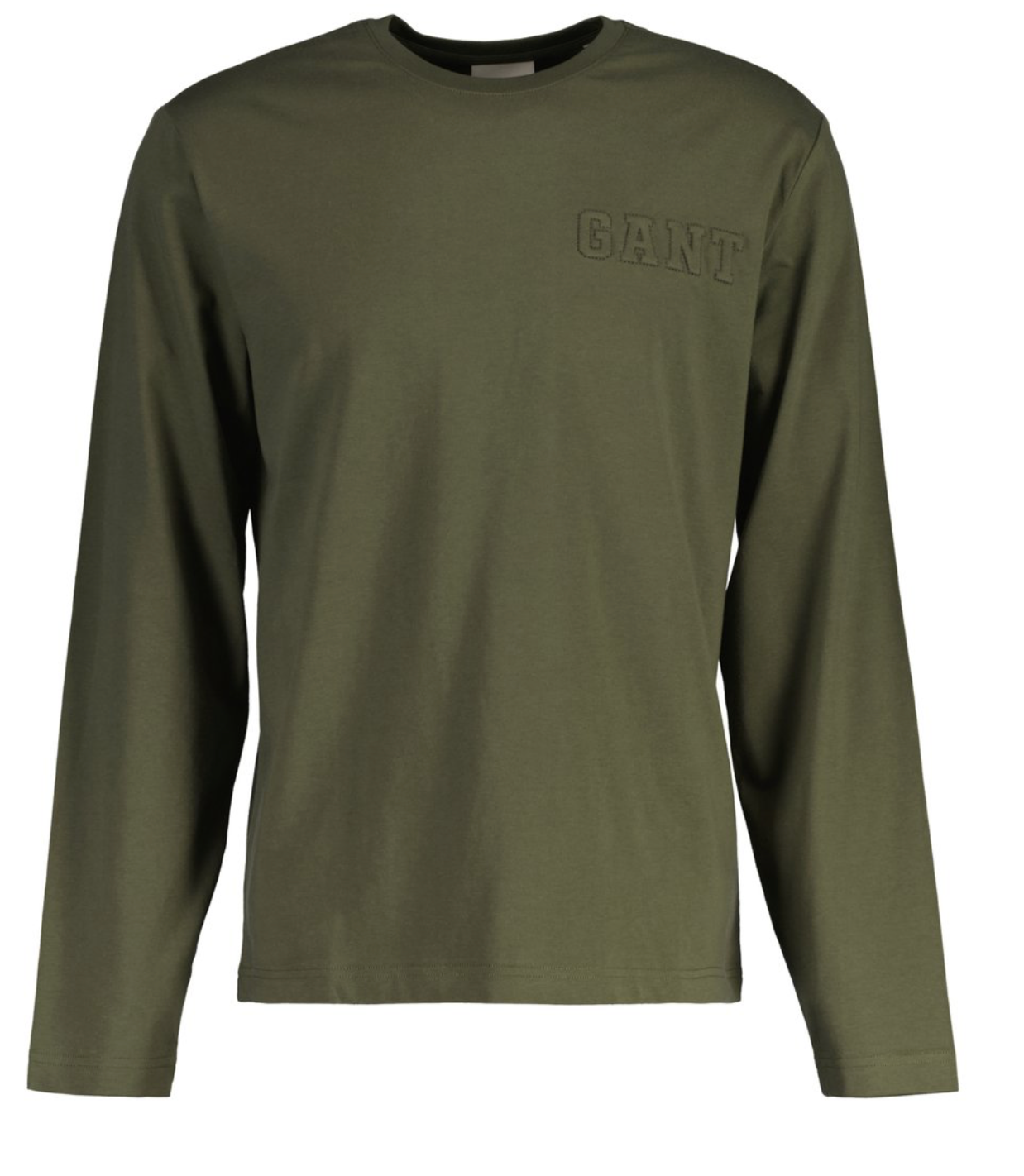 Dk Earthy GreenGant Embossed  L/S Tee Shirt