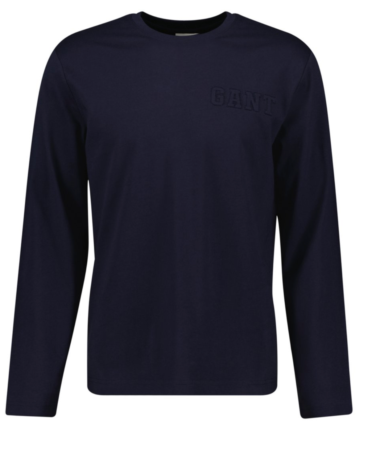 Evening Blue Gant Embossed  L/S Tee Shirt