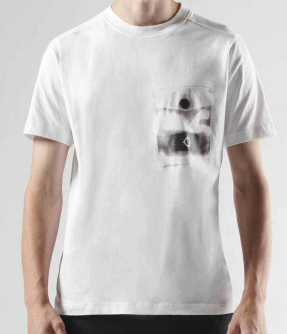 White MA.Strum Trompe L'oeil Pocket Tee