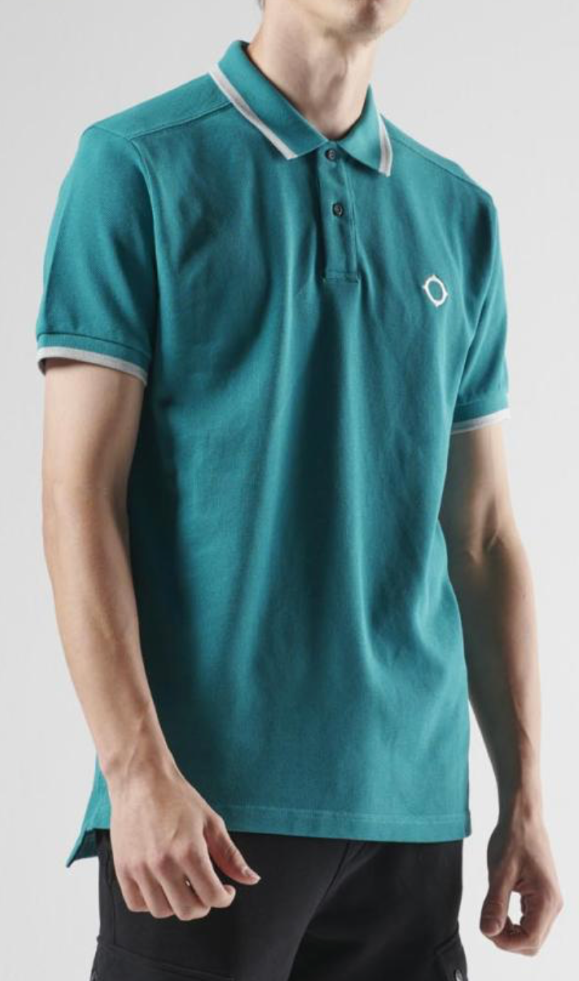 Lake Blue MA.Strum S/S Block Tipped Polo Shirt