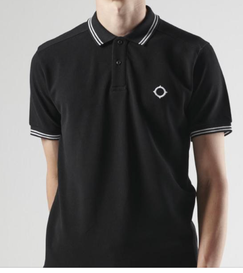 MA.Strum Double Tipped Polo Short SleeveBlack