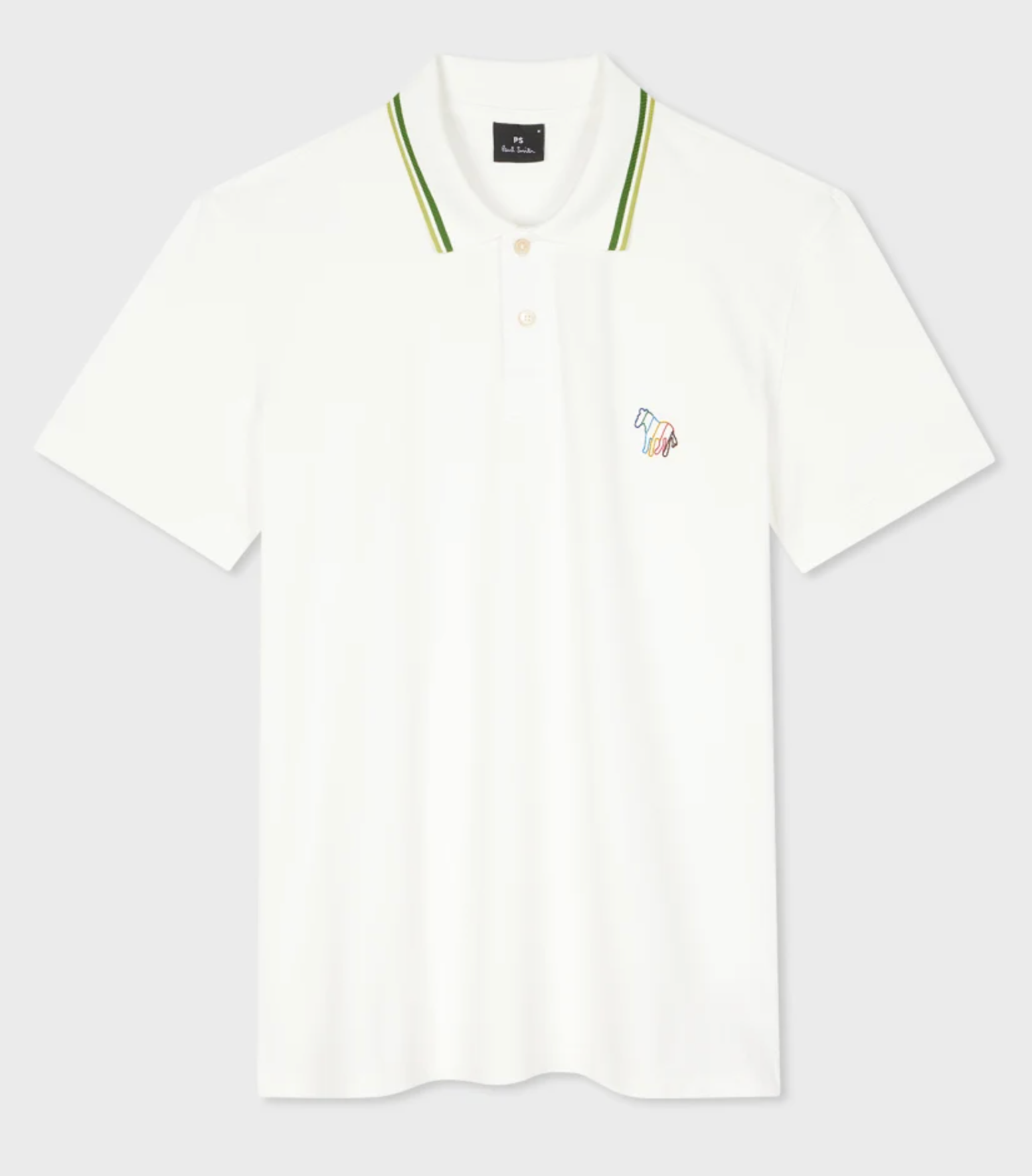 White PS Paul Smith Tipped Polo Shirt