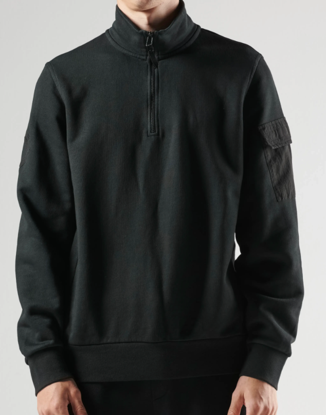 Black MA.Strum Quarter Zip Sweatshirt Capital Collection