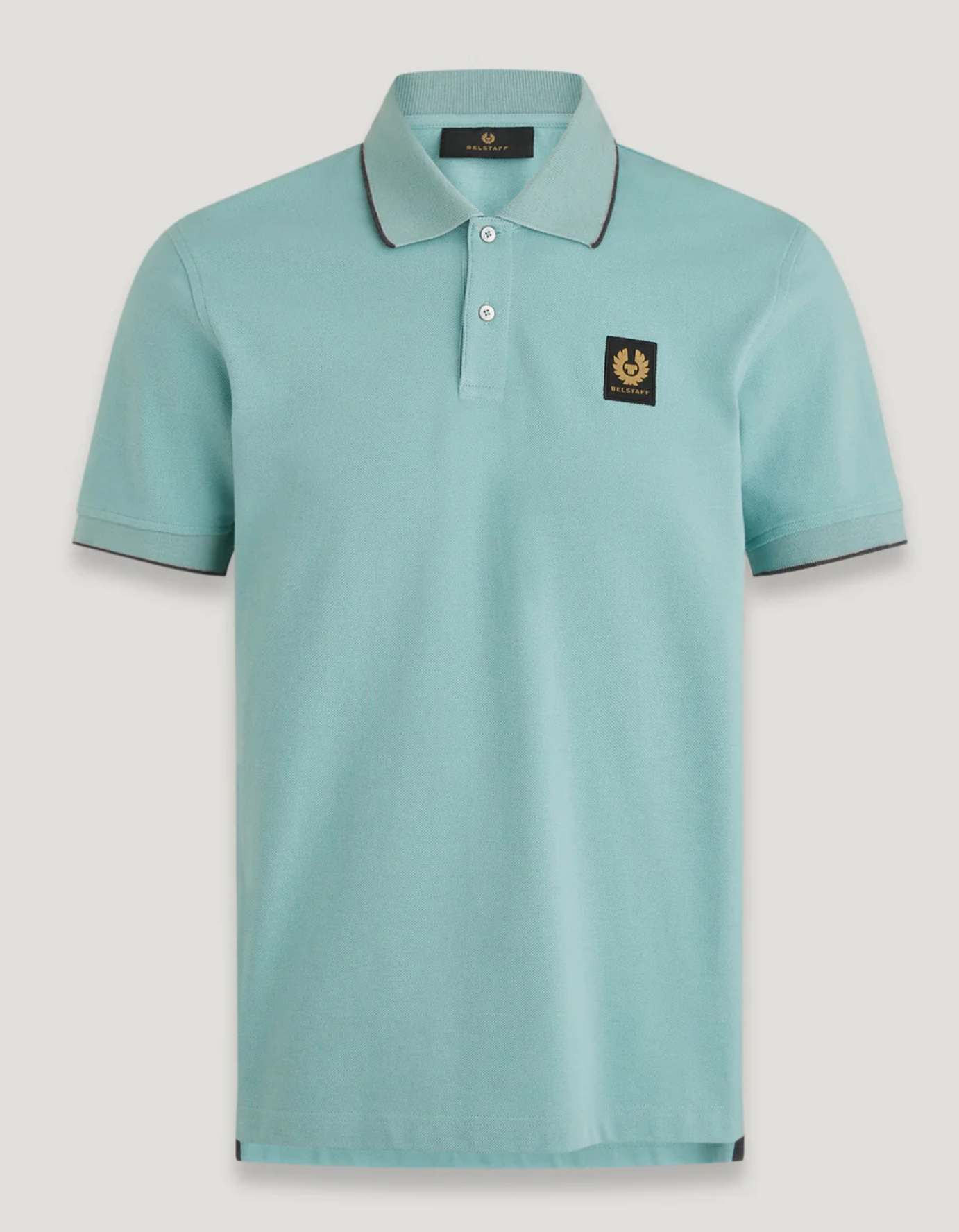 Oil Blue Belstaff Double tipped Polo Shirt