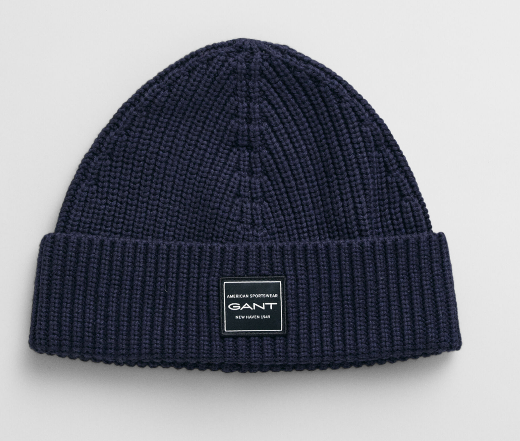 Navy Gant "Unisex" Cotton Beanie Hat