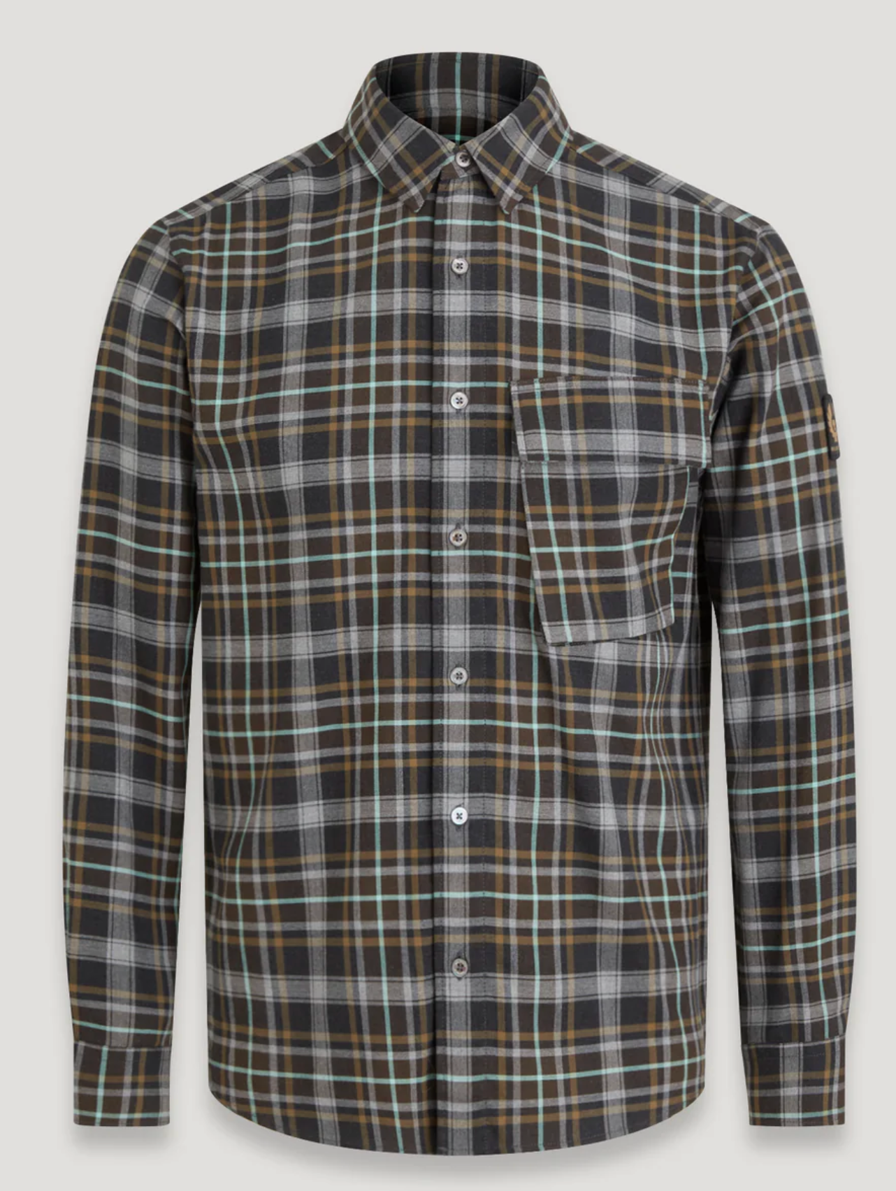 Charcoal "SCALE" Checked Shirt