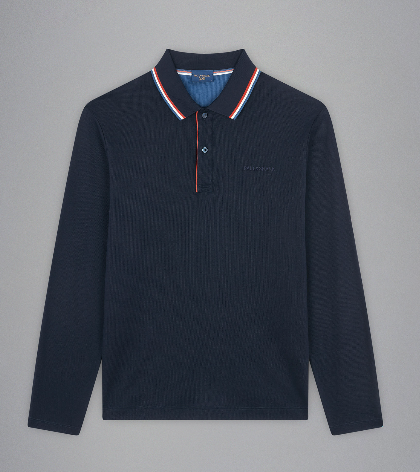 Paul & Shark Long Sleeved Polo Shirt Navy