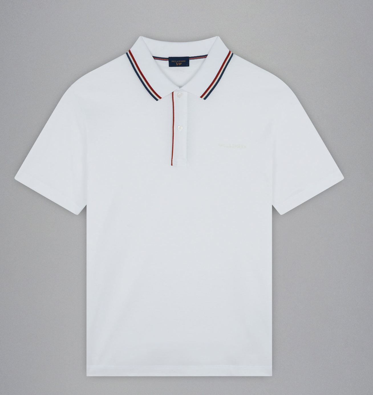 White Paul&Shark Tipped Polo Shirt