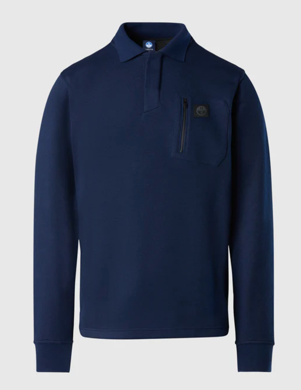 Navy North Sails L/S Polo Shirt