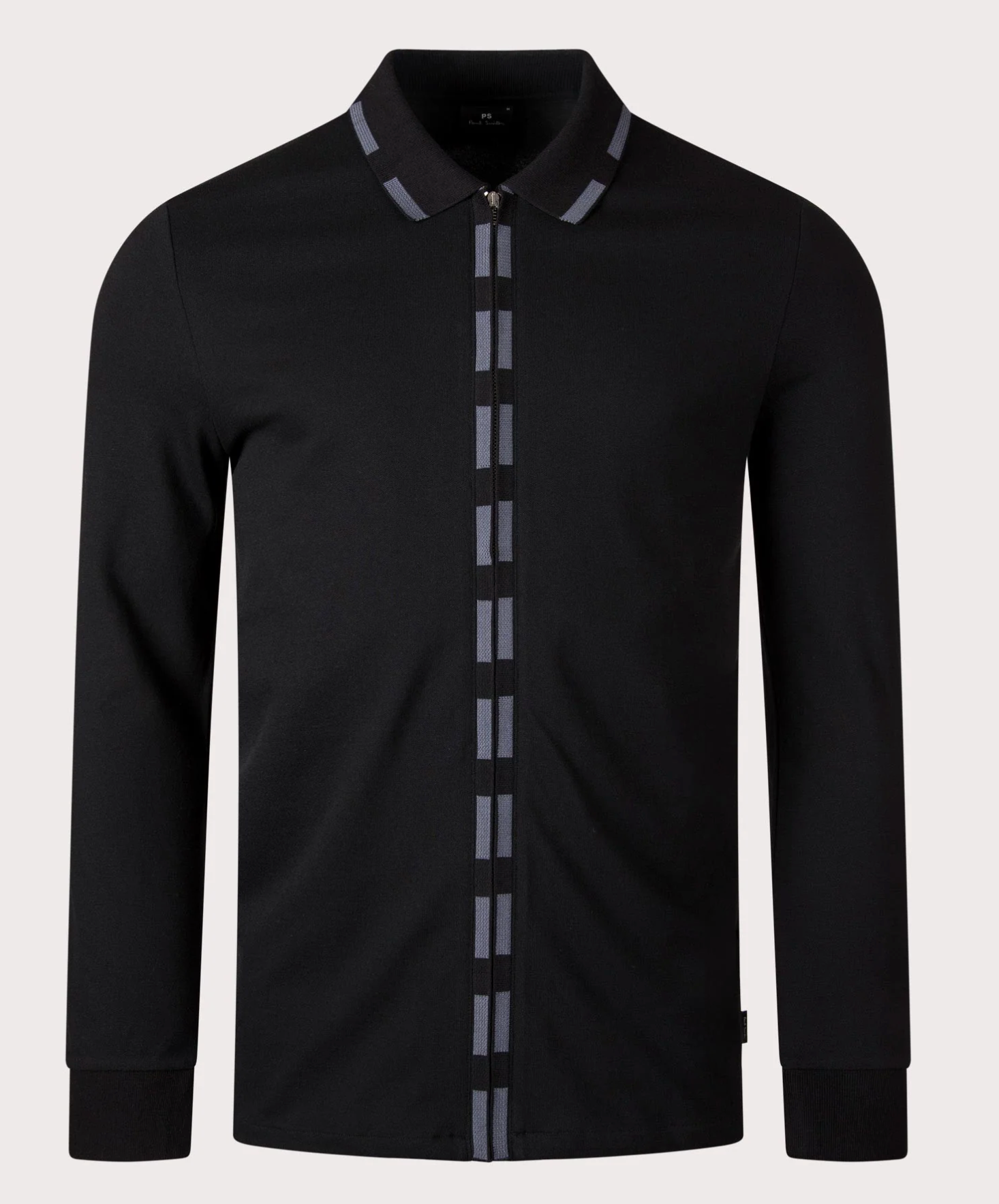 Black PS Paul Smith Long Sleeved Polo Shirt