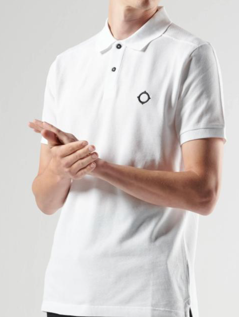 MA.Strum Pique Polo Shirt S/S White