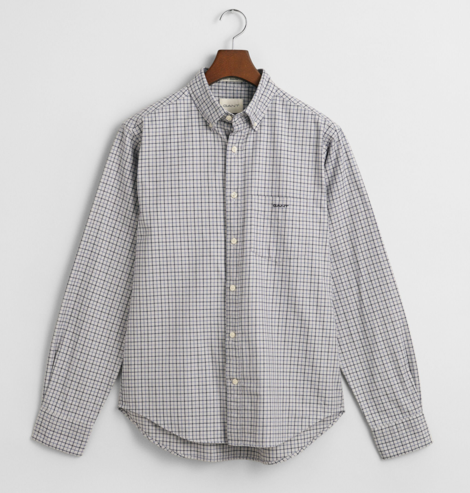 Light Grey Gant " Tattersall Jaspé" Checked Shirt