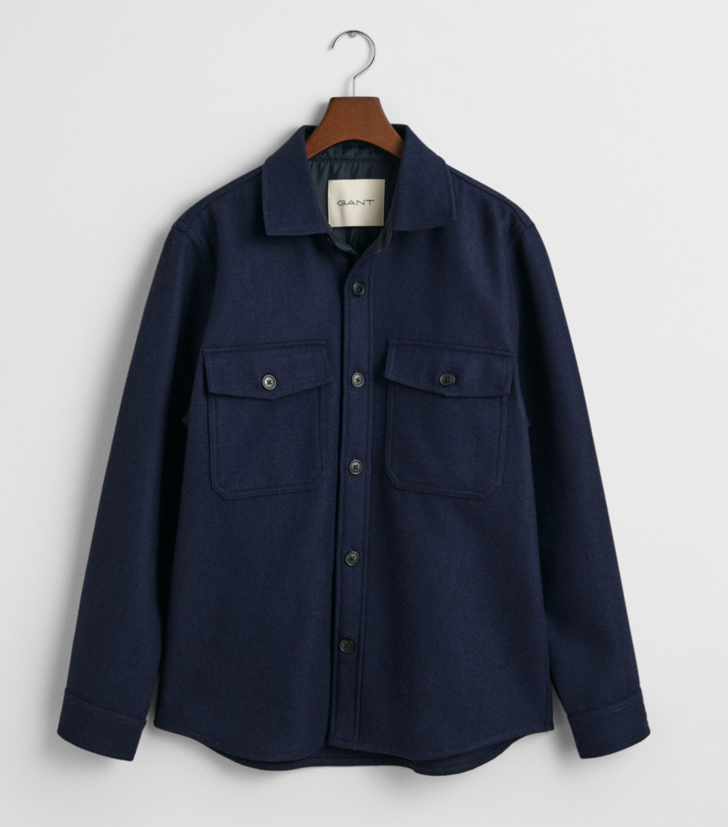 Navy Gant Wool blend Overshirt