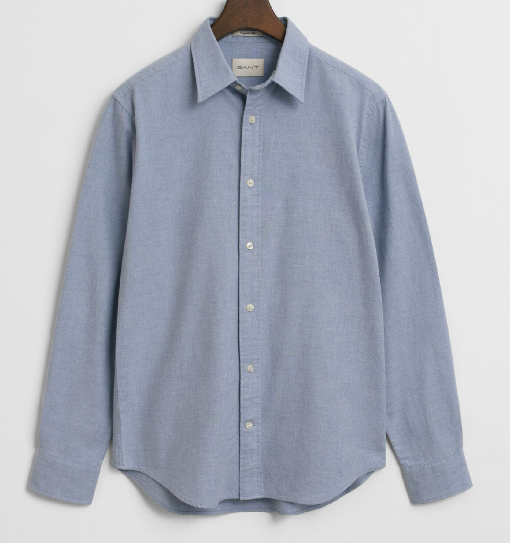 Light Blue Melange Gant Flannel Shirt