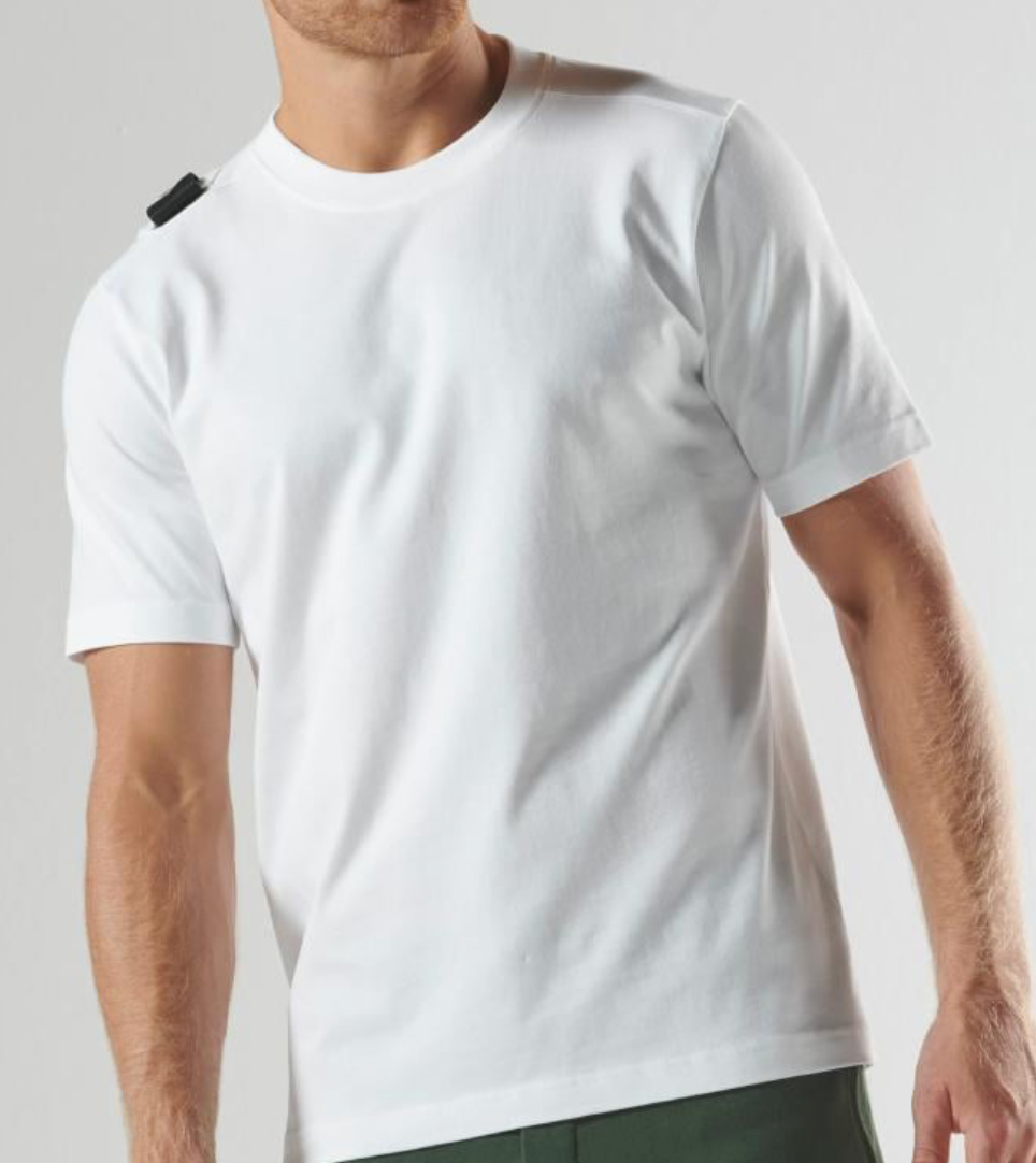 White MA. Strum "BADGE" Tee Shirt