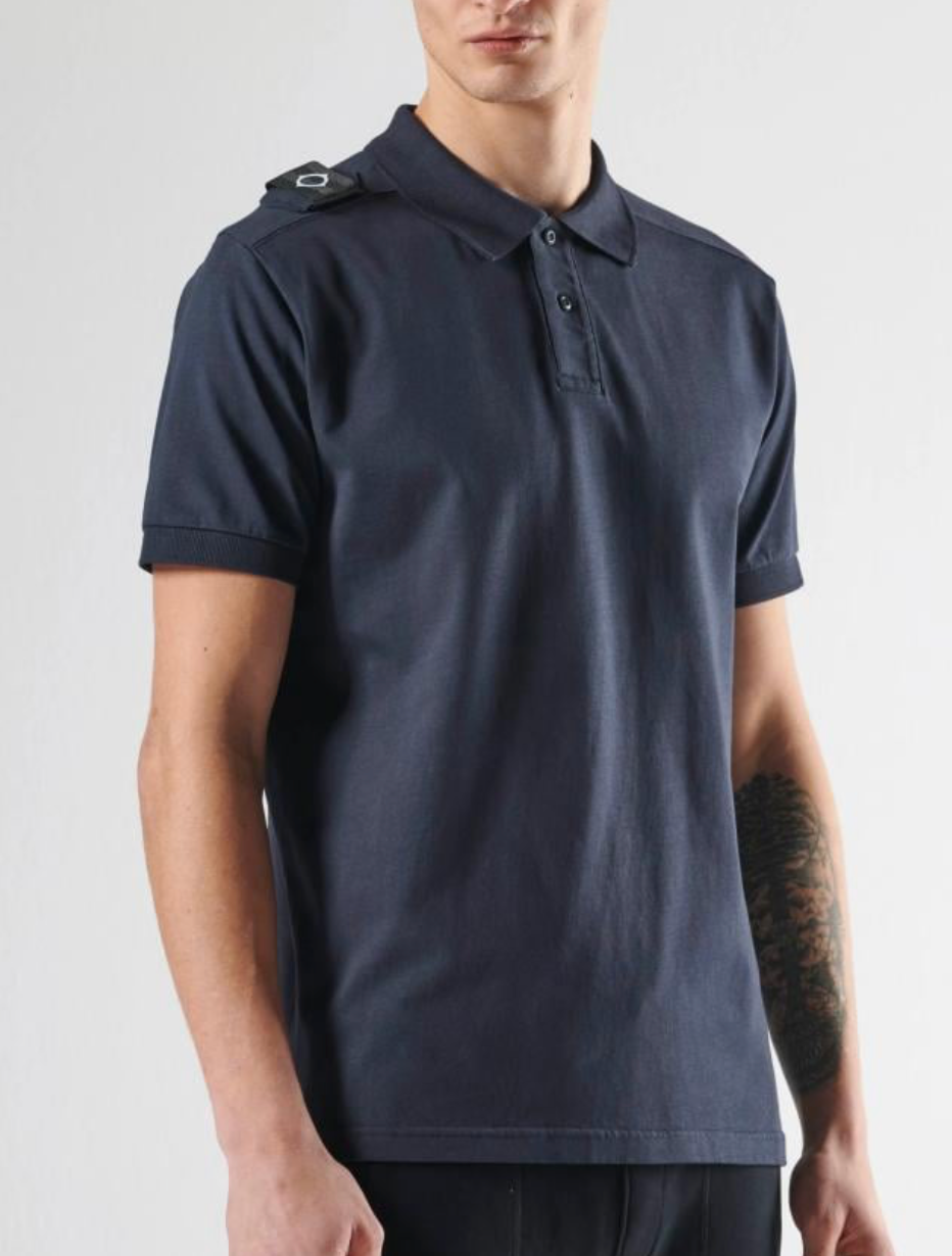 Navy MA.Strum Jersey Polo Shirt S/S