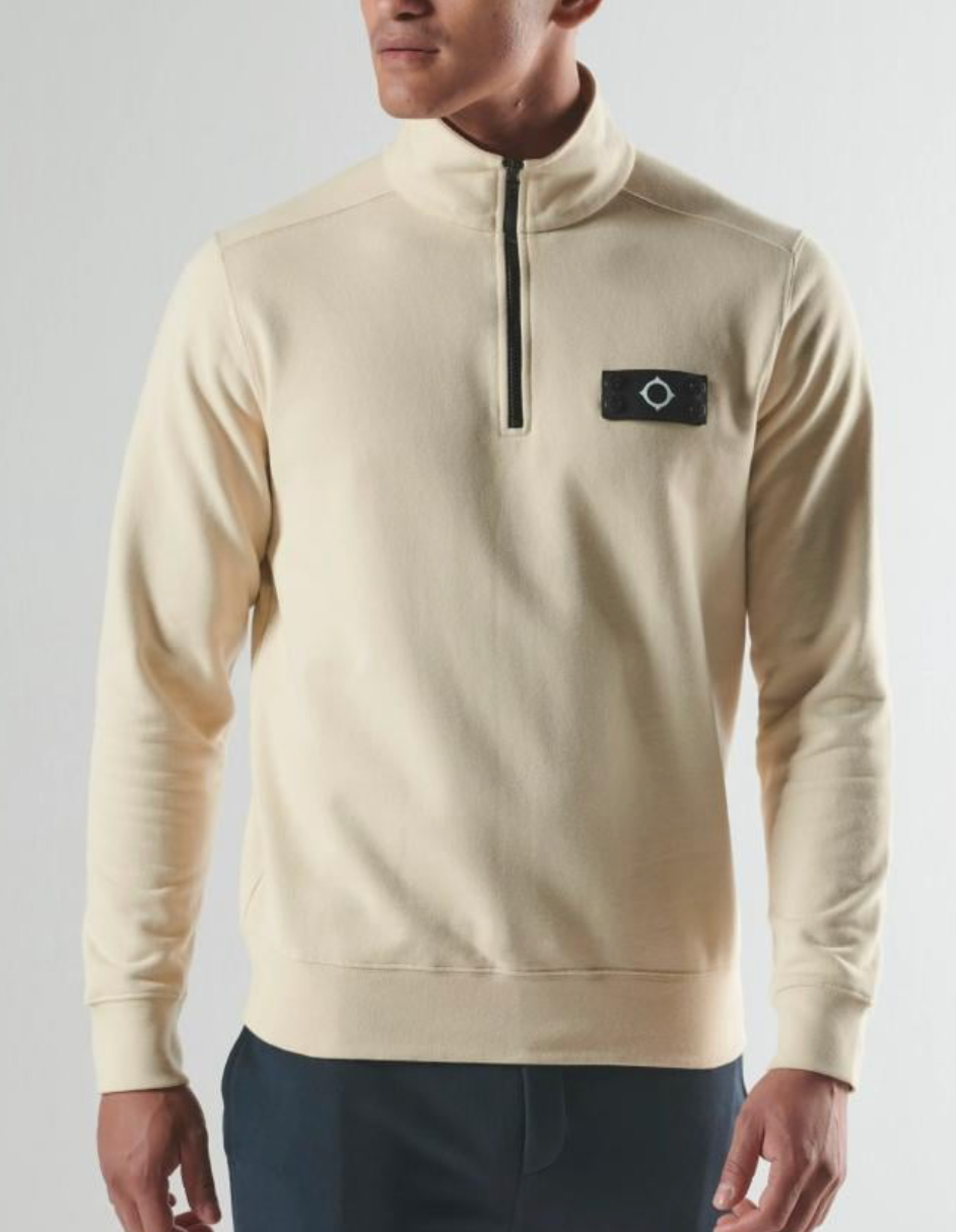 Burnt Cream MA.Strum "Neo" Quarter Zip Sweatshirt