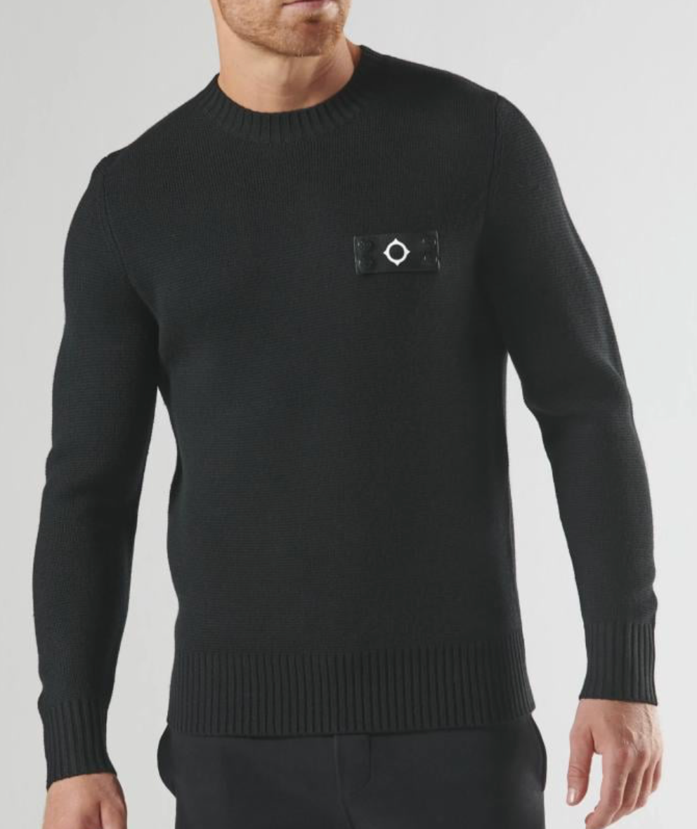Black MA Strum " Montage" Crew Neck Knit
