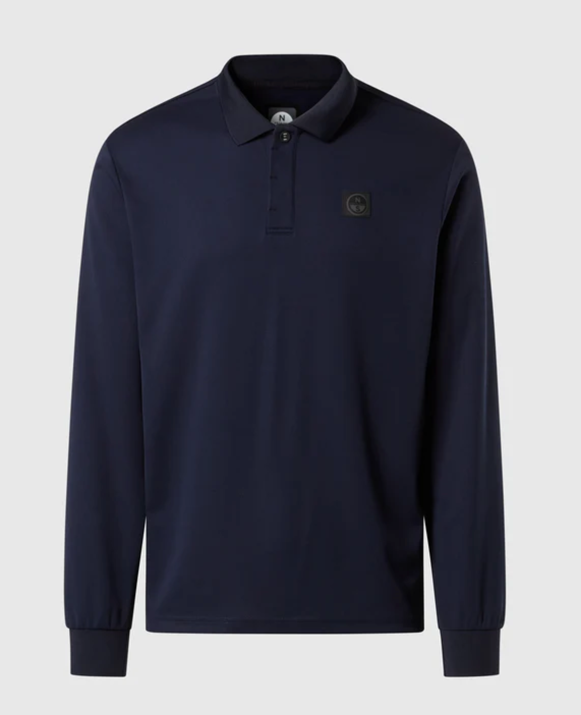Navy North Sails Long Sleeved Tech Polo Shirt