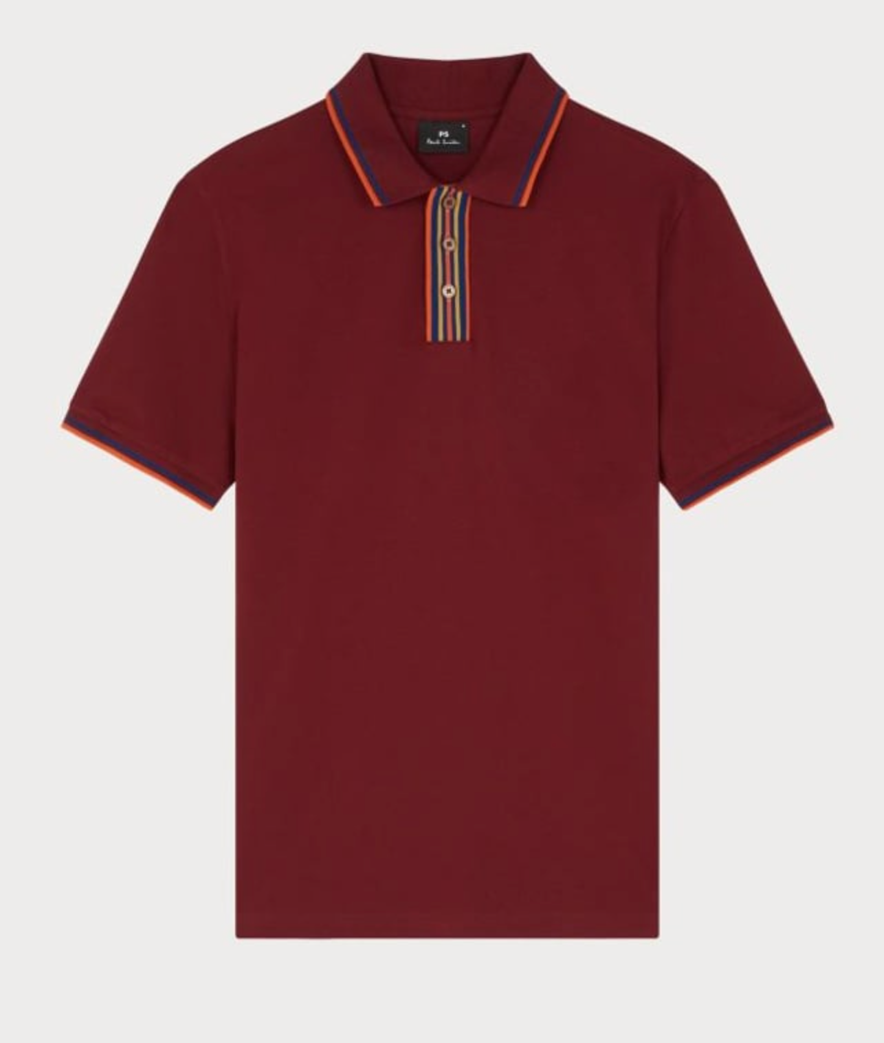 Burgundy Paul Smith Tipping Polo Short Sleeve