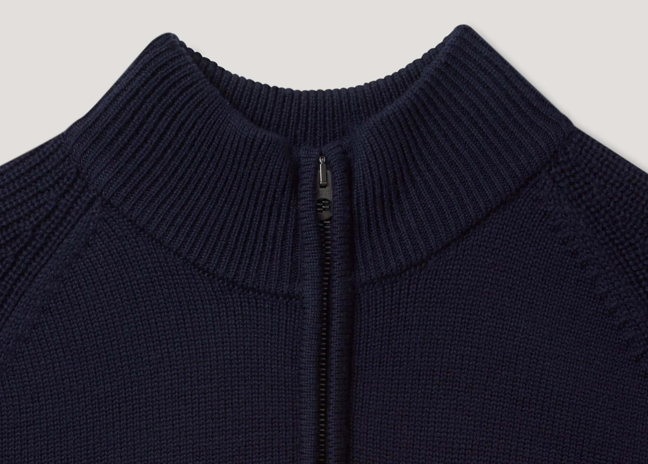 Navy Belstaff "ASPECT" Quarter Zip Jumper
