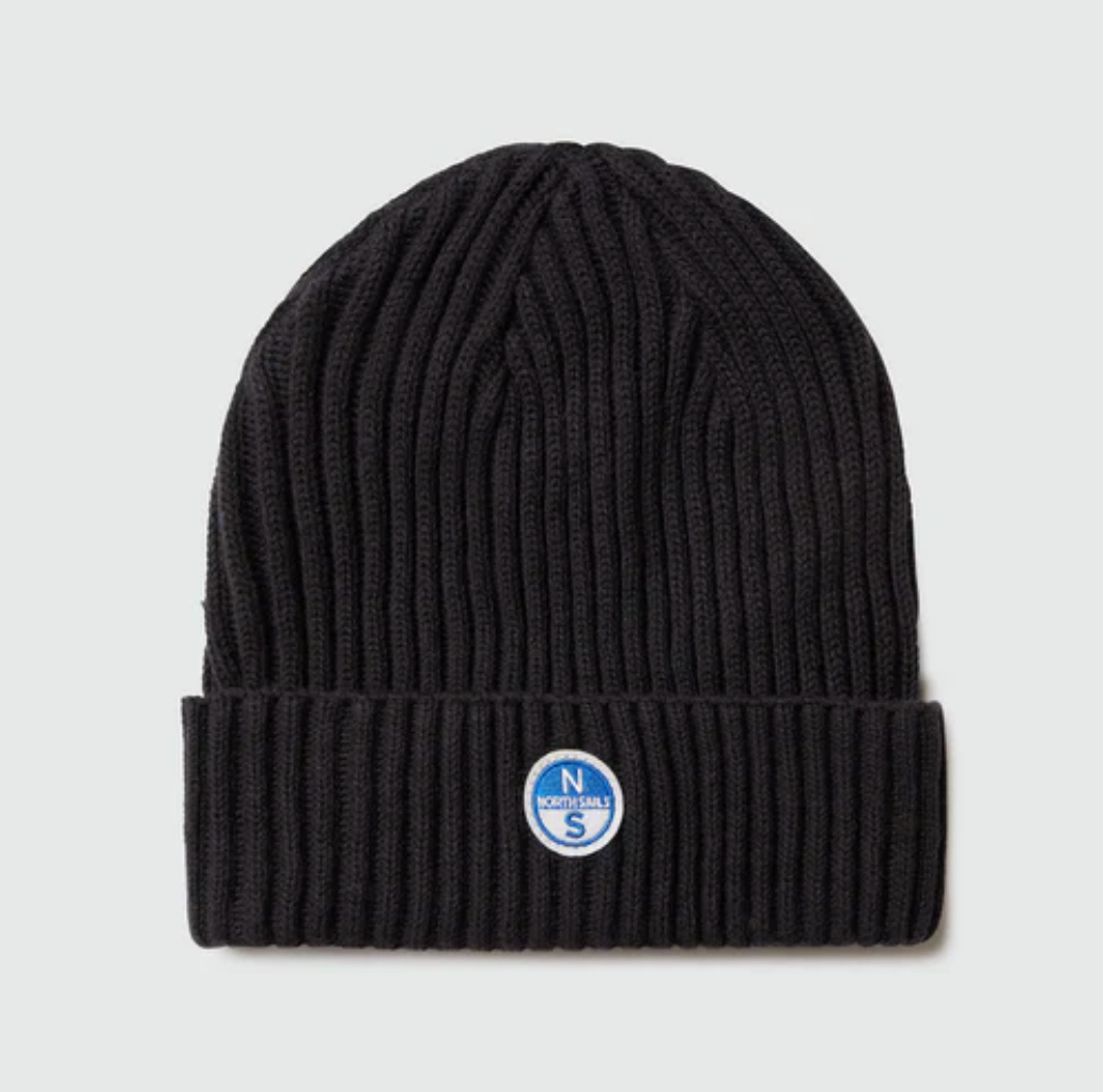 Black North Sails Woolly Beanie Hat