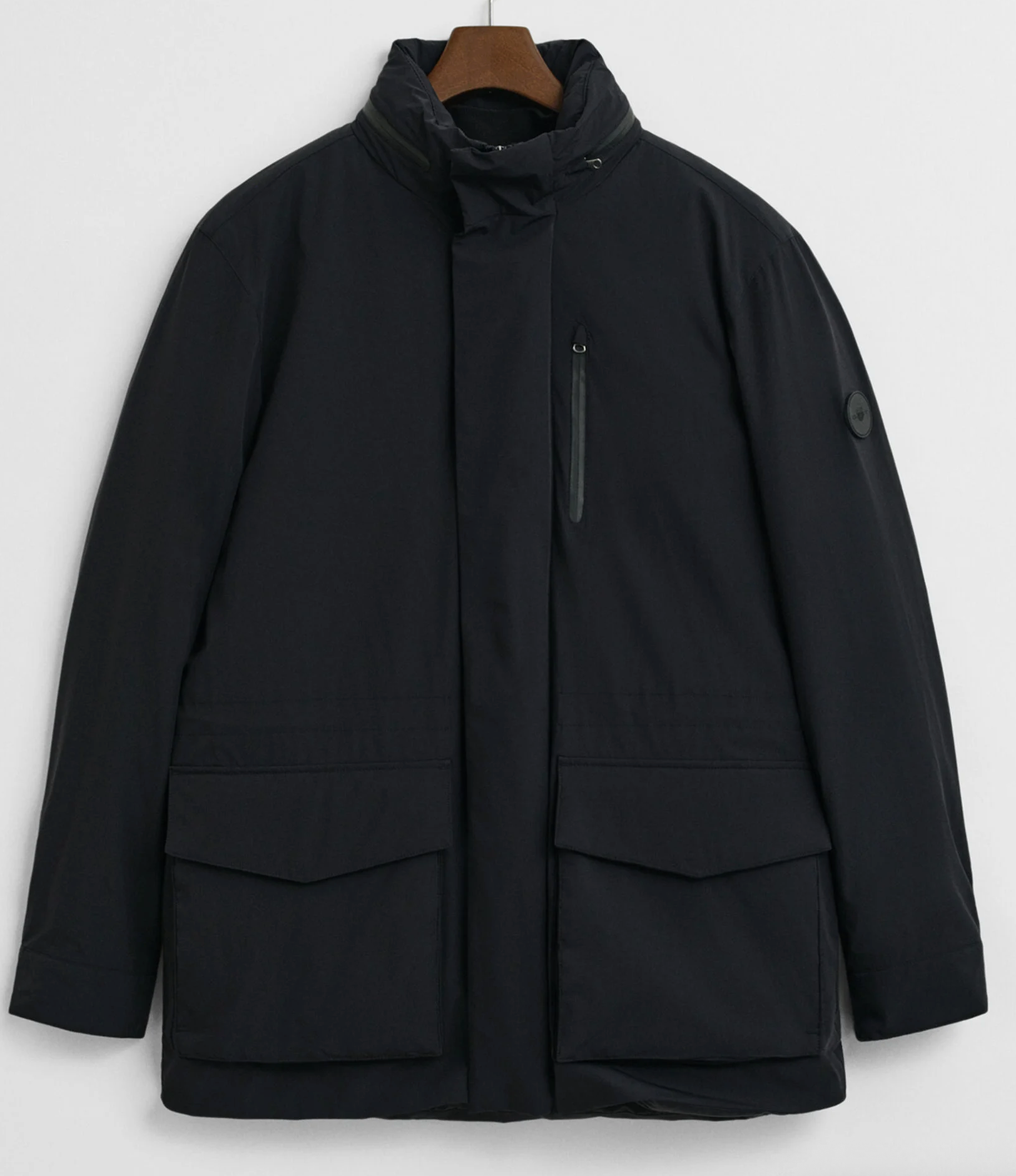 Black Gant Double Midlength Jacket