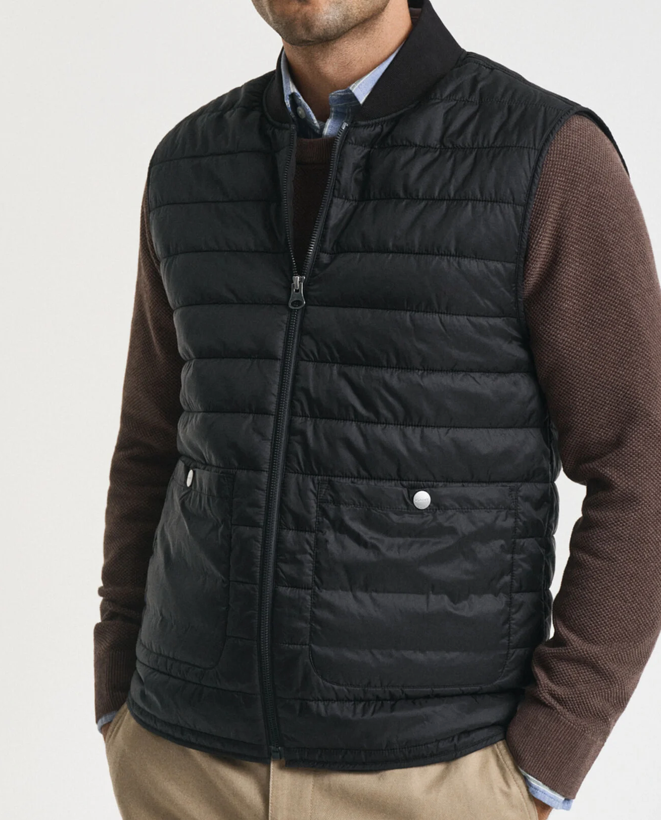 Black Gant Double Midlength Jacket