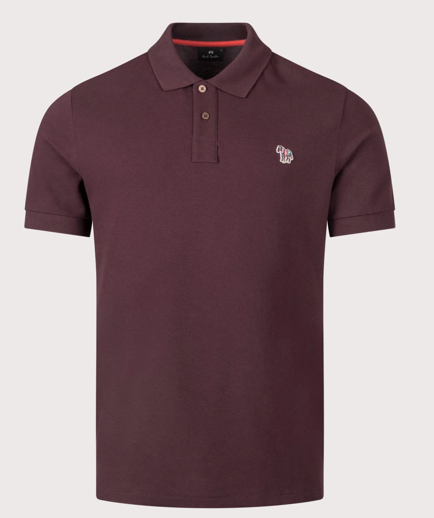 Burgundy PS Paul Smith Zebra Polo Shirt