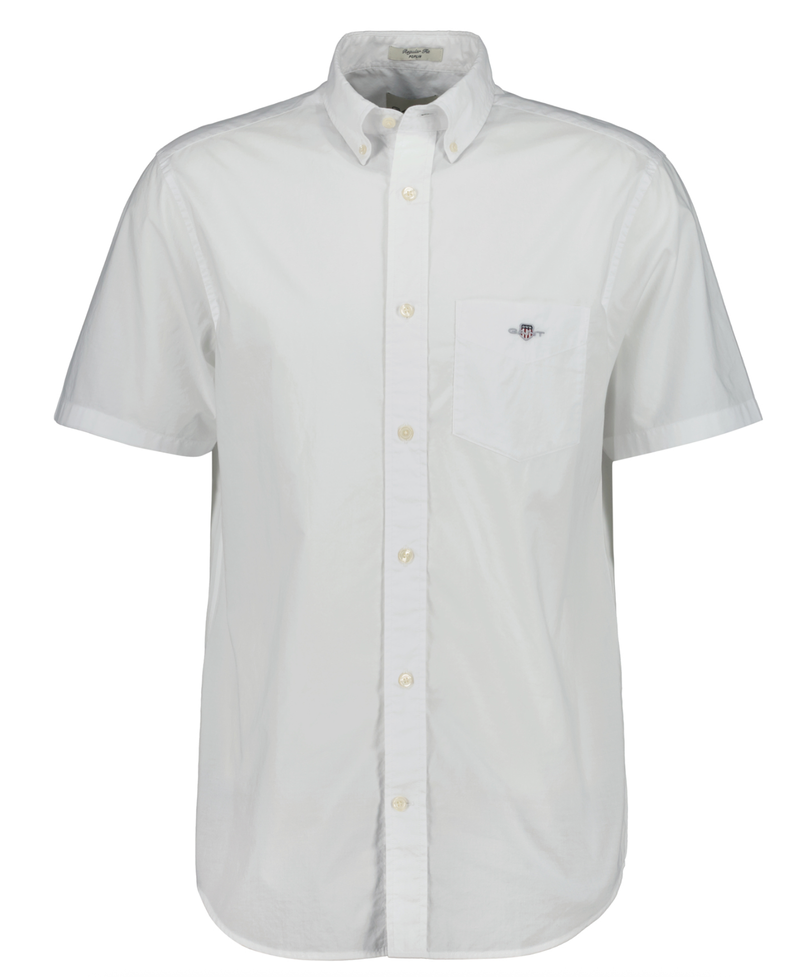 White Gant Short Sleeve Poplin Shirt