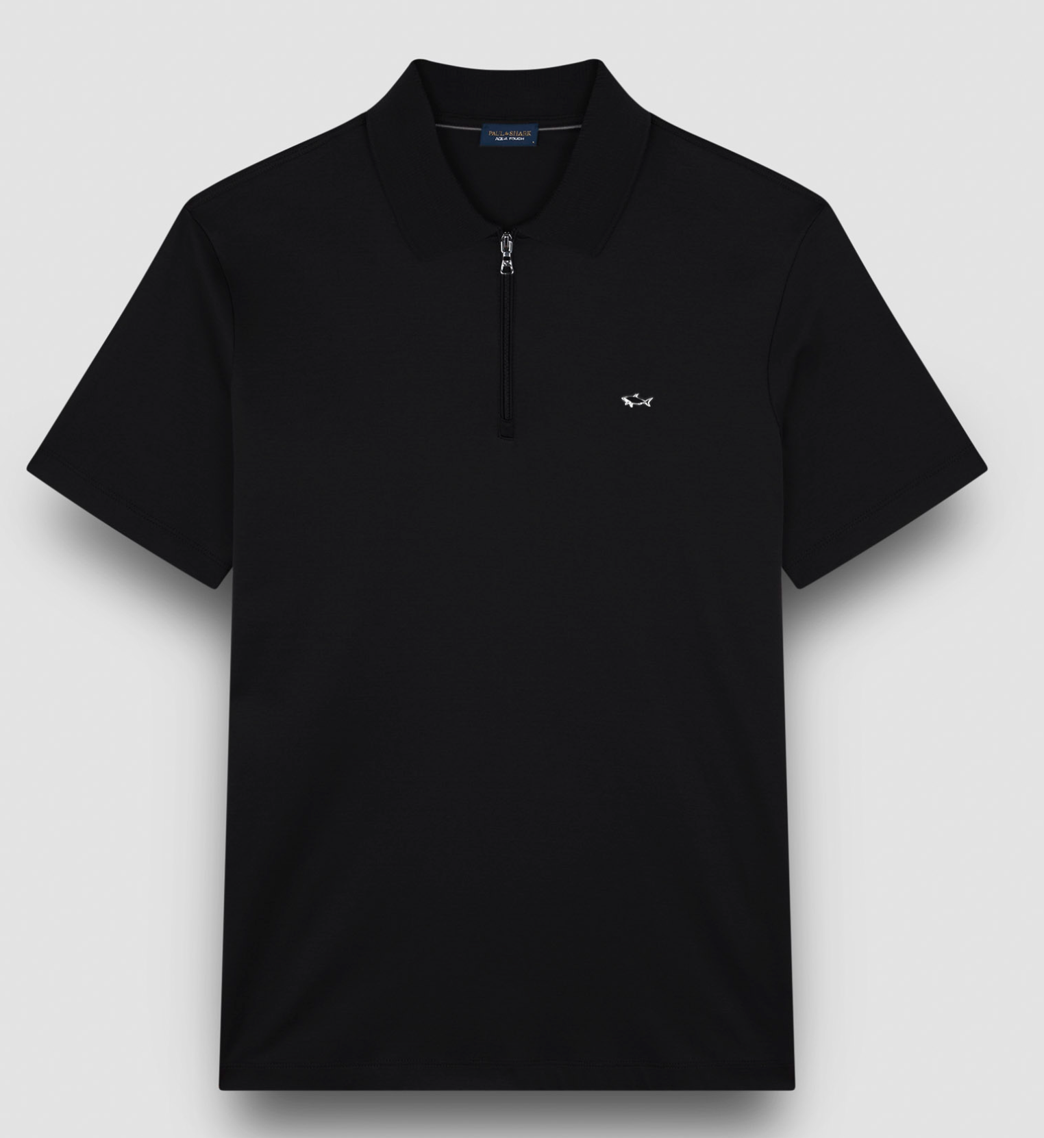 Black Paul & Shark Zip Polo Shirt