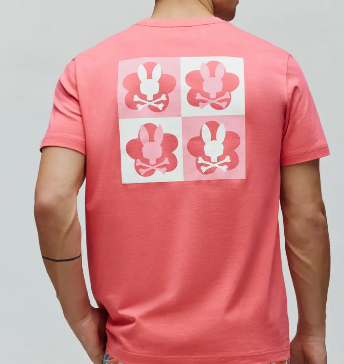 SunKissed Coral Psycho Bunny "AIDEN" Back Print T-Shirt