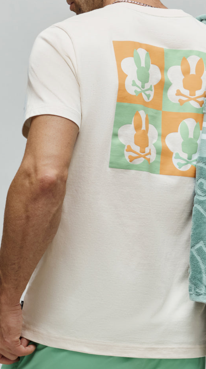 Stone Psycho Bunny "AIDEN" Back Print T-Shirt